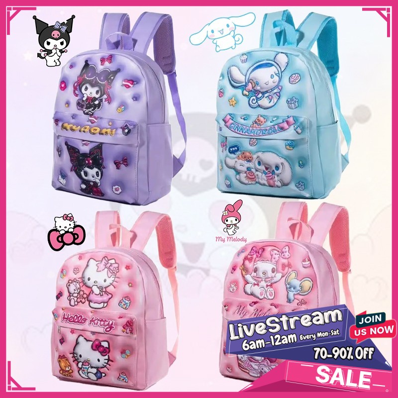 (B726) 38cm Sanrio Design Sekolah Tadika Beg Kuromi Cinnamoroll Melody ...