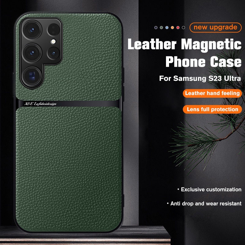 For Samsung Galaxy S24 Ultra Case Magnetic Flip Phone Case on For Funda  Samsung S 24 S24Ultra S24 Plus Leather Card Cover Coque