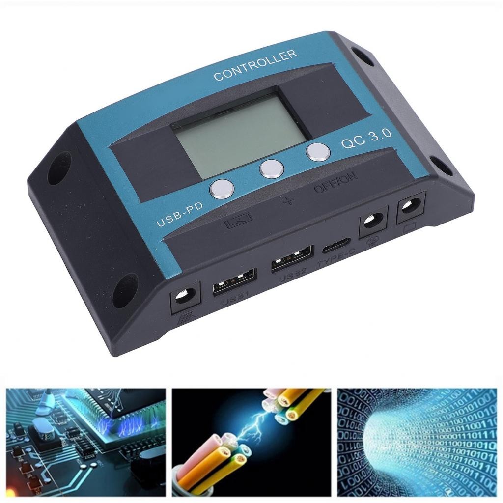 Newlanrode 30A PWM Solar Controller 12V 24V Panel Battery Intelligent ...