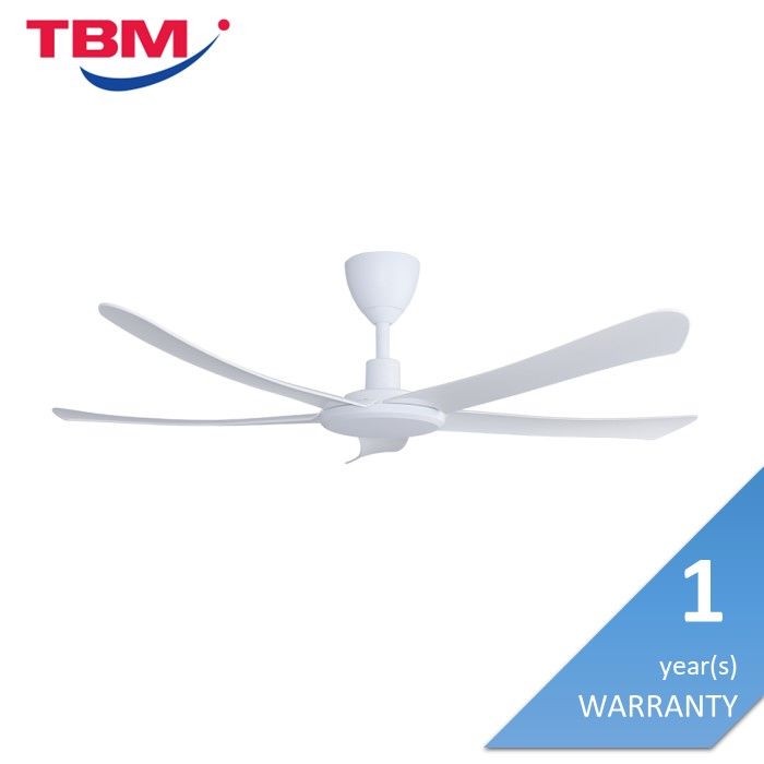 Alpha ALLY 5B/56 MAT WHITE Ceiling Fan 5 Blades 56 Inch DC Motor Matt