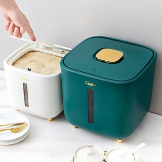 10kg Large Flour Container Rice Dispenser Food Storage Box for Kitchen