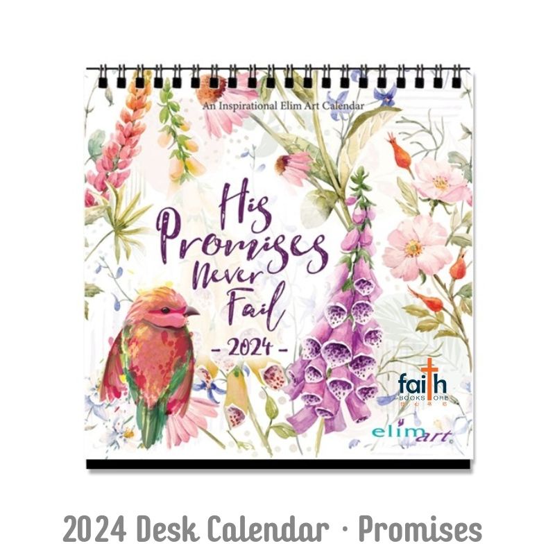 Desk Calendar 2024 · His Promises Never Fail · With Bible Verses