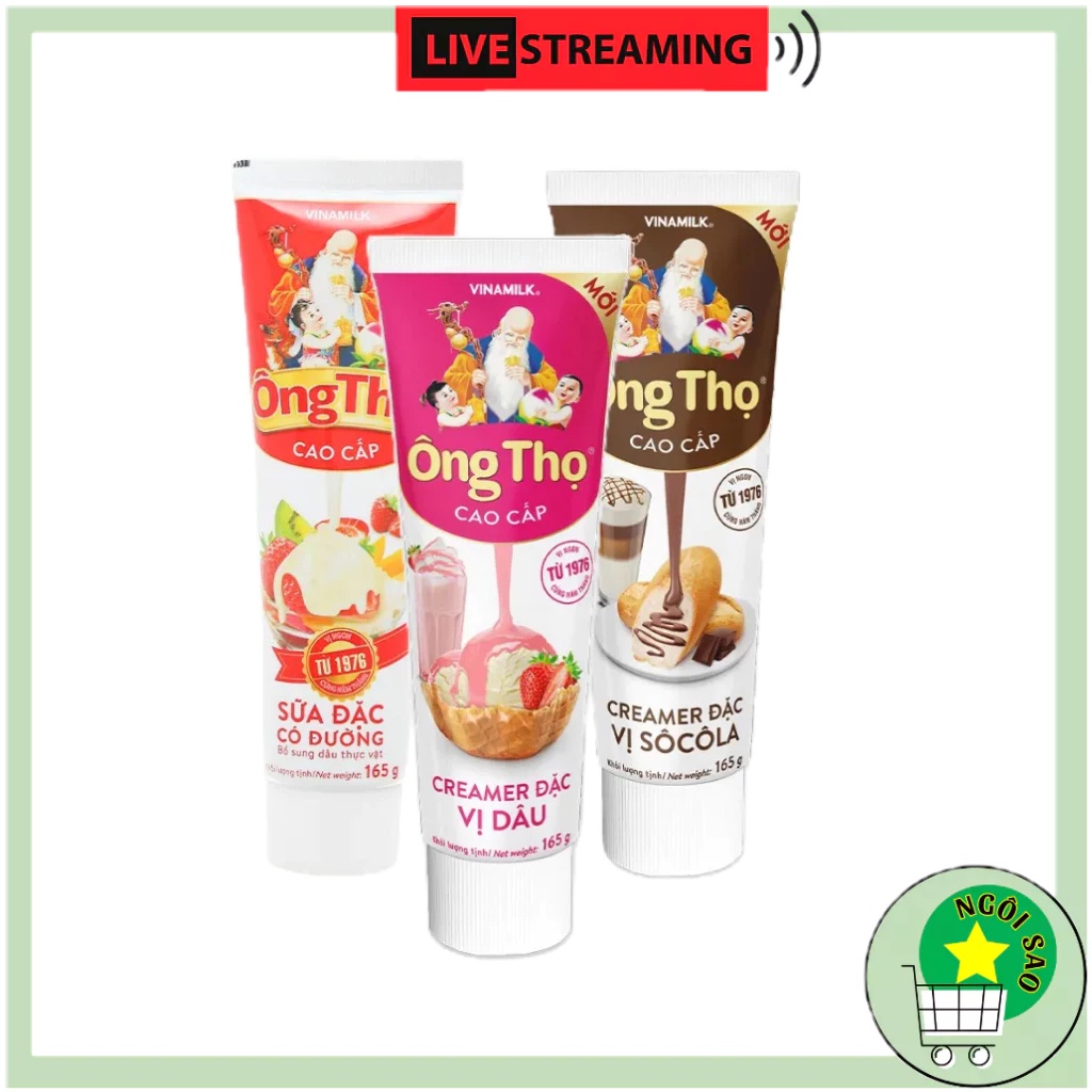 Ong Tho Condensed Milk Tube With Strawberry / Chocolate / Traditional ...