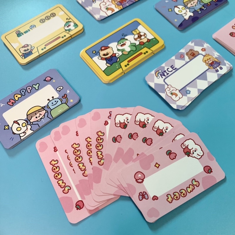Set Of 20 Cartoon Handwriting Cards For Students | Shopee Malaysia