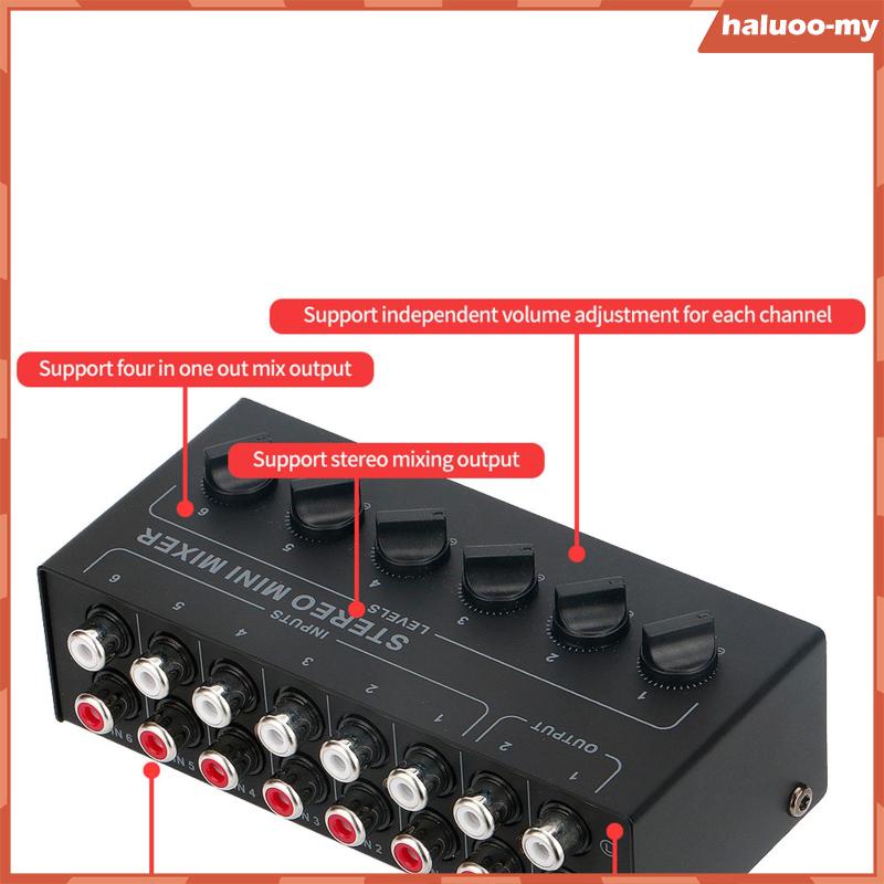 [HaluooMY] Mini Audio Mixer Sound System Small Mixer Mixing Console