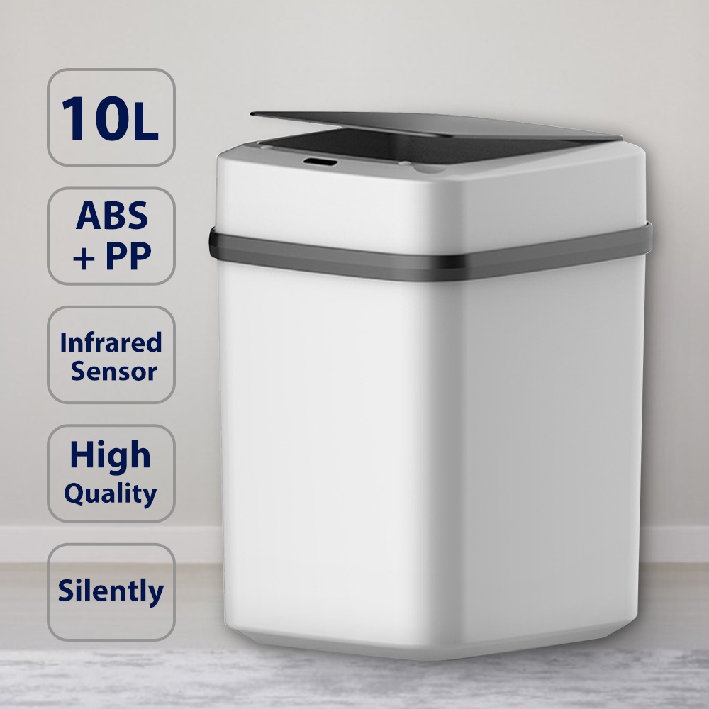 10L Automatic Intelligent Sensor Smart Trash Can Dustbin Lid Motion ...