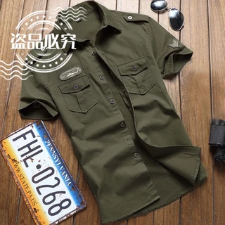 Men's Nylon Quick-Dry Shirt Removable Sleeve Multi-Pockets Cargo