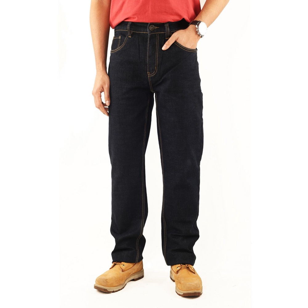 EXHAUST Stretchable Jeans Long Pants [306 Straight Cut]Dk. Blue 1149