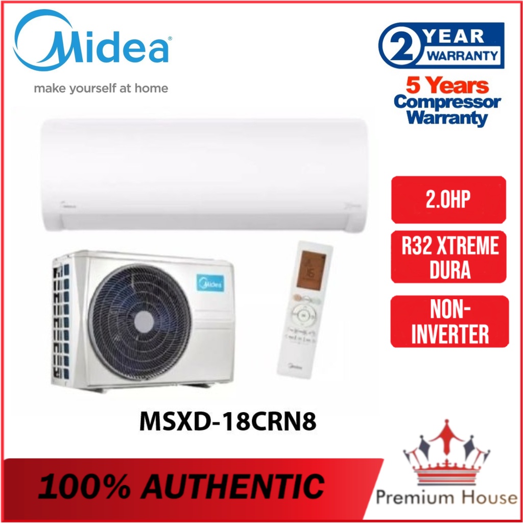 Midea 2hp Aircond Xtreme Dura R32 With Super Ionizer Non Inverter Air Conditioners Msxd 18crn8 7398