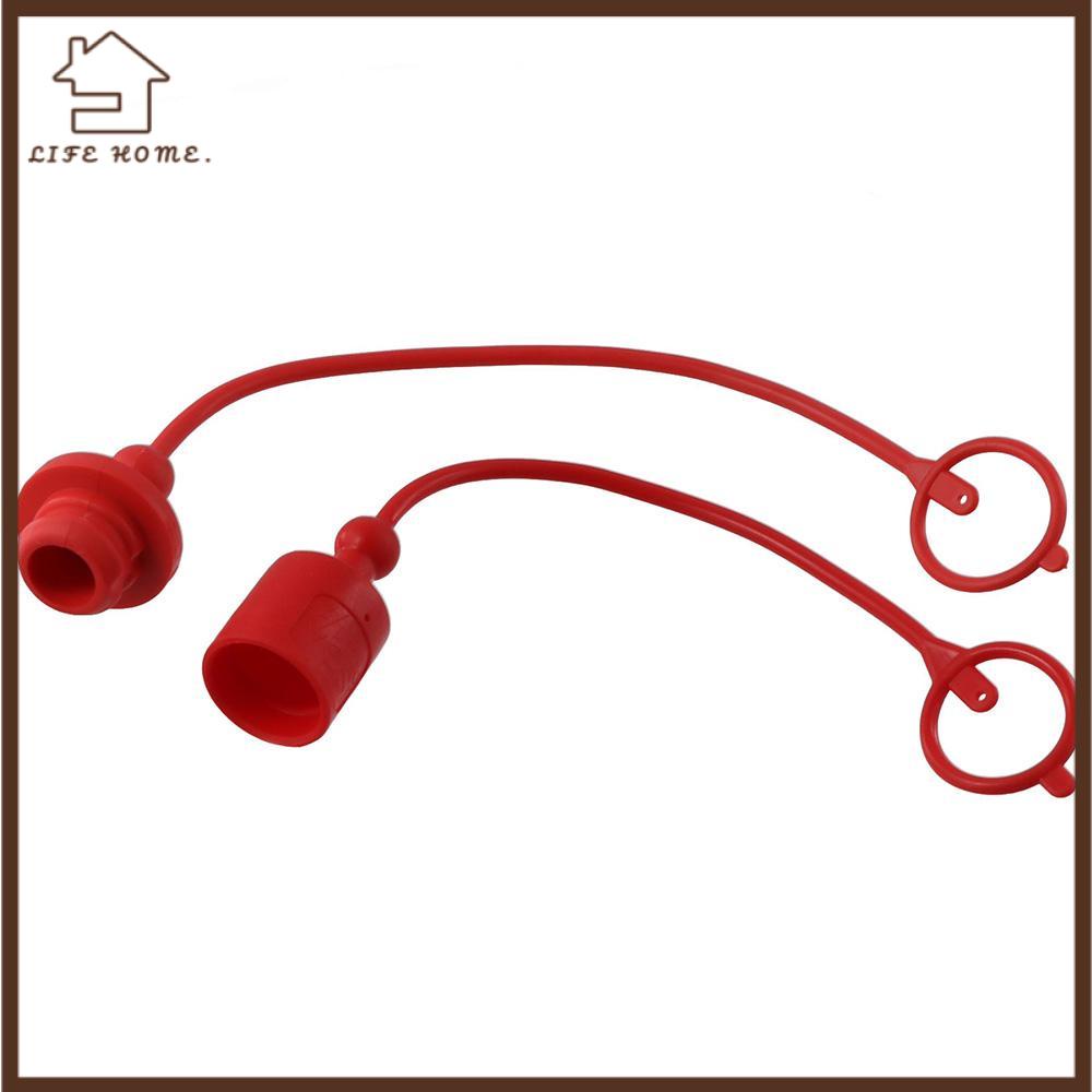 YELGIRL Hydraulic Dust Covers, Plastics Red Hydraulic Coupler Dust Cap