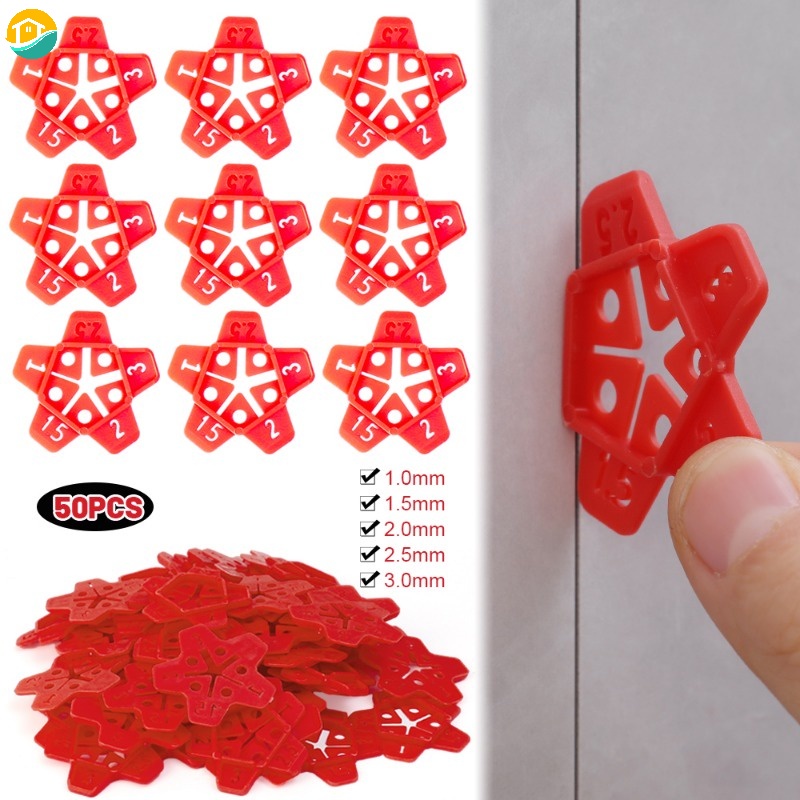 50Pcs/Pack 1/1.5/2/2.5/3mm Removable Wall Tiles Ceramic Locator Cross ...