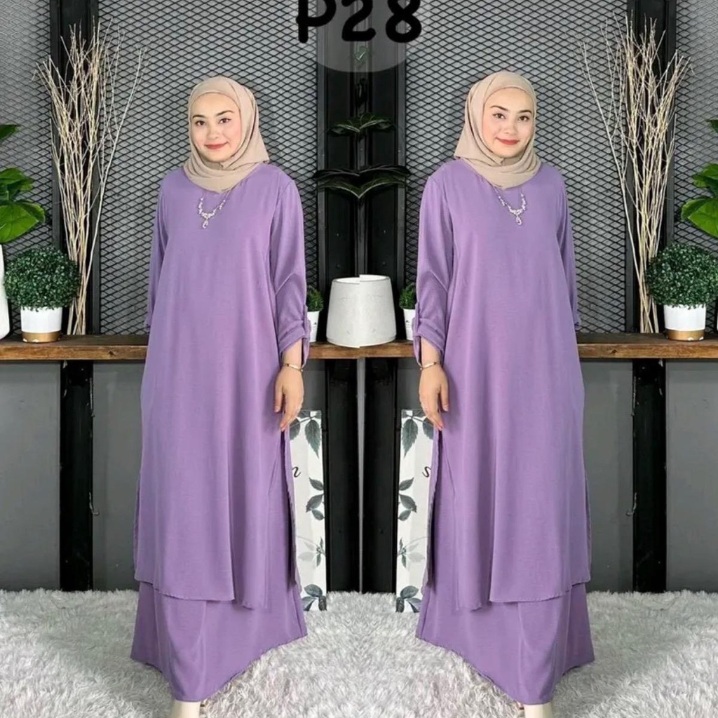 New Suit BELLA Muslimah Fashion (Ironless) Labuh Sets Wanita Clothing