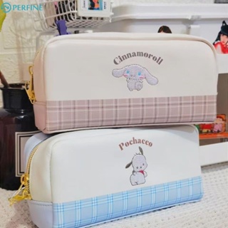 Sanrioed Hello Kitty Plush Pencil Case My Melody Cinnamoroll Purin Cartoon  Storage Bag Large Capacity Makeup Bag Stationery Gift