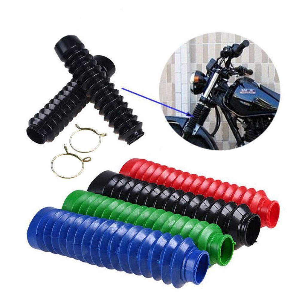 thumbnail image 2 of Keenso Rubber Fork Boots - 1 Pair Black Motorcycle Fork Cover Gaiters For Dirt Bike & ATV 2 of 13