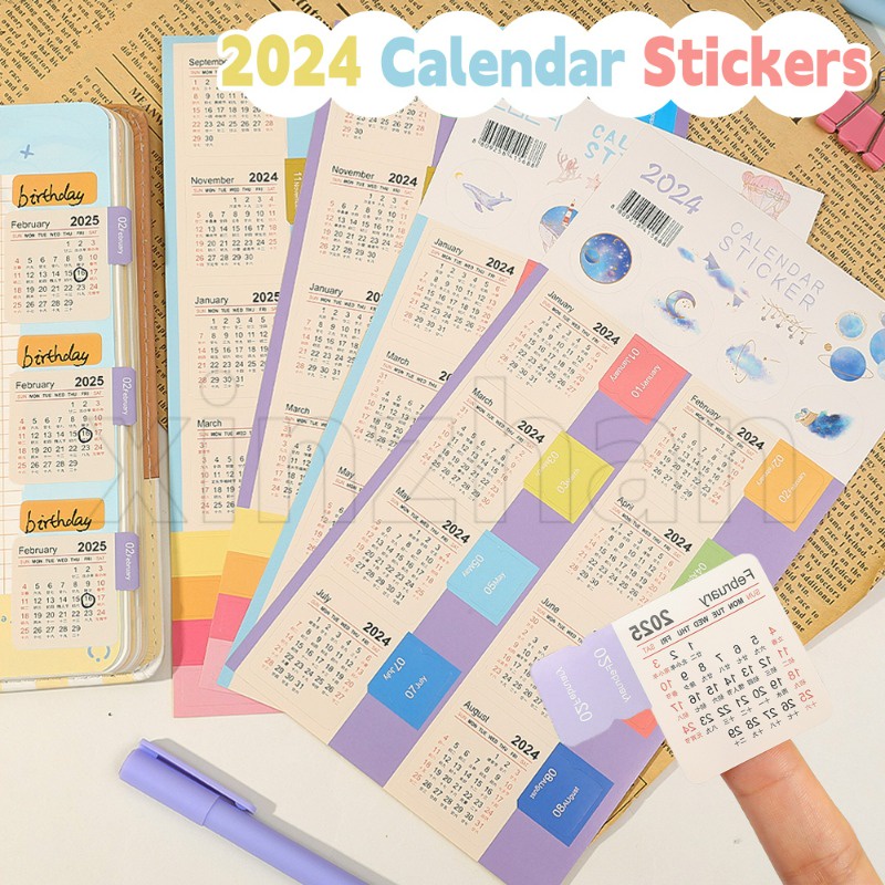 School Office Stationery Supplies / 2025 2025 Calendar Tab Stickers