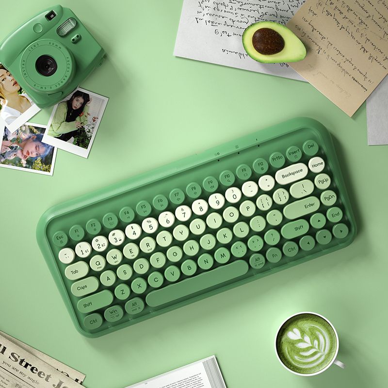 Bow Wireless ThreeMode Bluetooth Keyboard Mouse Set Suitable for Apple