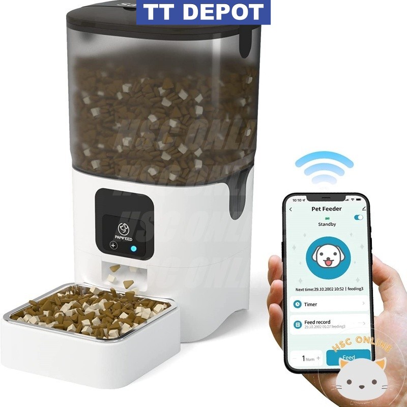 Curated visual reference: Wi Fi Enabled Automatic Feeder Reference: Papifeed Automatic Cat Feeders With App Control WiFi Enabled Smart