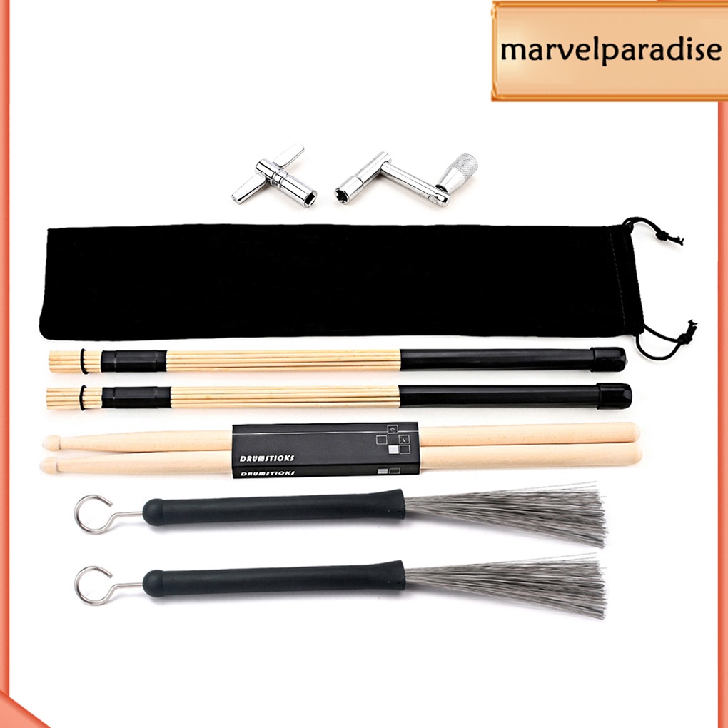 Drum Stick No Burrs Smooth Surface Steel Brush Musical Gear Practicing