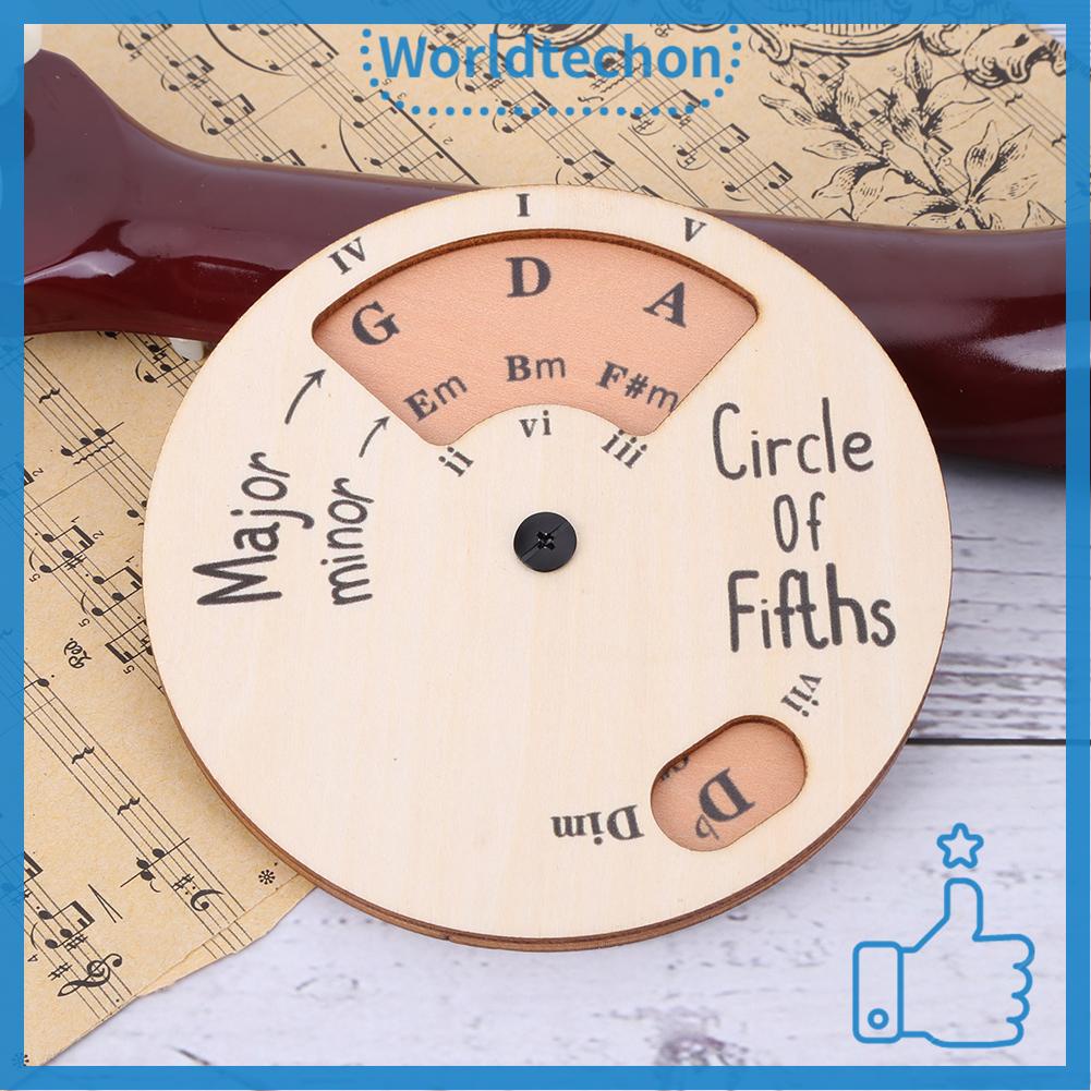 ღ worldtechon ღ Circle of Fifths Wheel Wooden Guitar Chord Wheel Circle ...