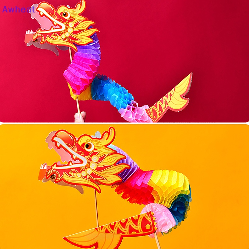 Awheat 3D Chinese New Year Dragon Garland Art Crafts Hanging Handmade