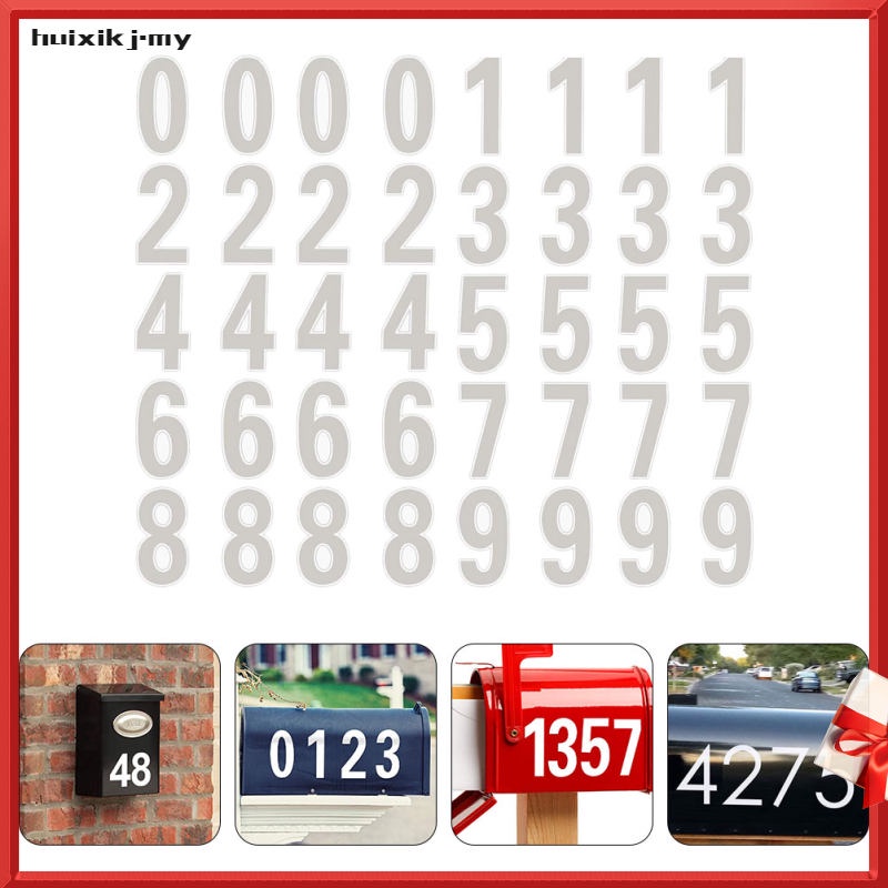 4 Sets Signs Sticker Bin Labels Wheelie Bins Reflective House Numbers