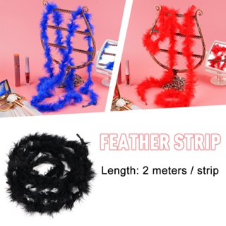 Christmas Tree White Feather Boa Strip Xmas Ribbon Party Garland Decor 2M