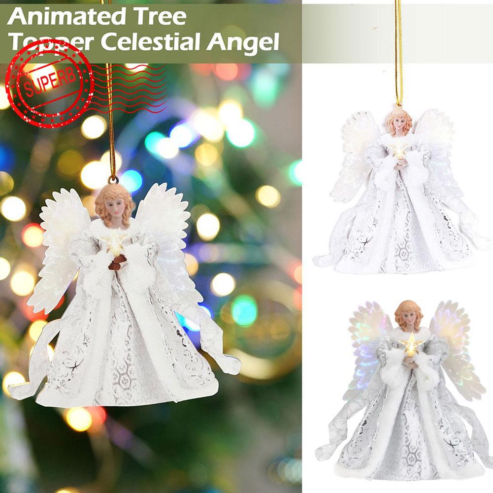 Acrylic Doublesided Christmas Tree With Angel Decoration Animated Tree