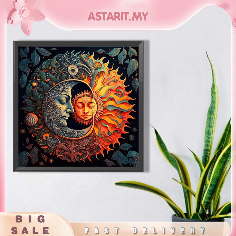 [Astarit.my] 5D DIY Full Square Drill Diamond Painting Sun and Moon Kit