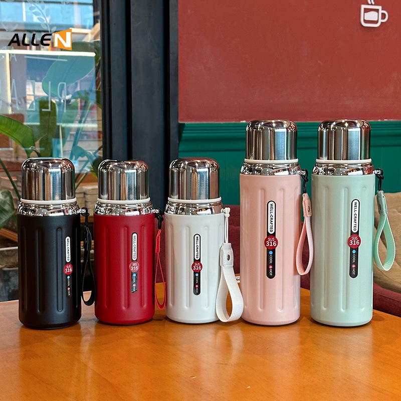 【ALLEN】600ml/800ml Roma Cup thermos bottle 316 stainless steel thermos ...