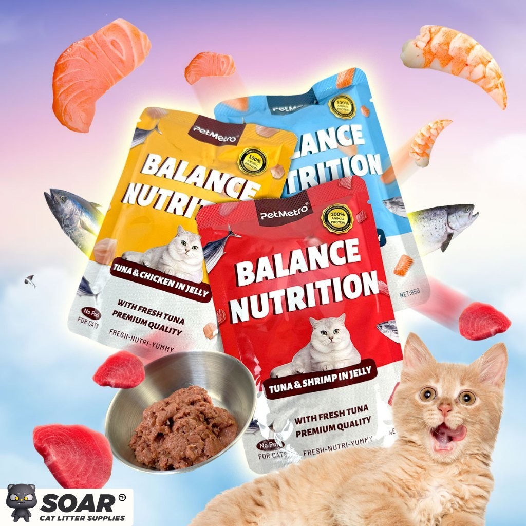 SOAR Pet Metro Pouch Cat Wet Food 85g Kucing Makanan Cat Snack