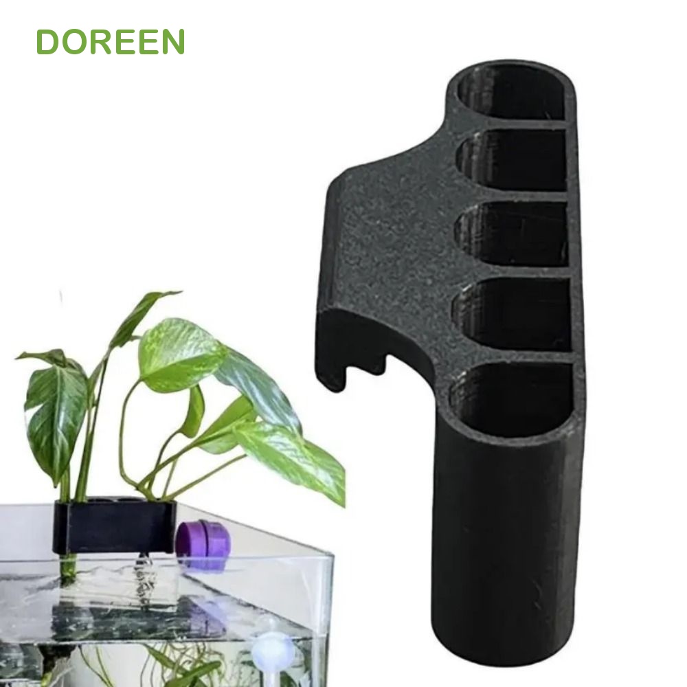 DOREEN Aquatic Plant Pot, Hanging With Integrated Hook Aquarium Planter, Multifunction Black