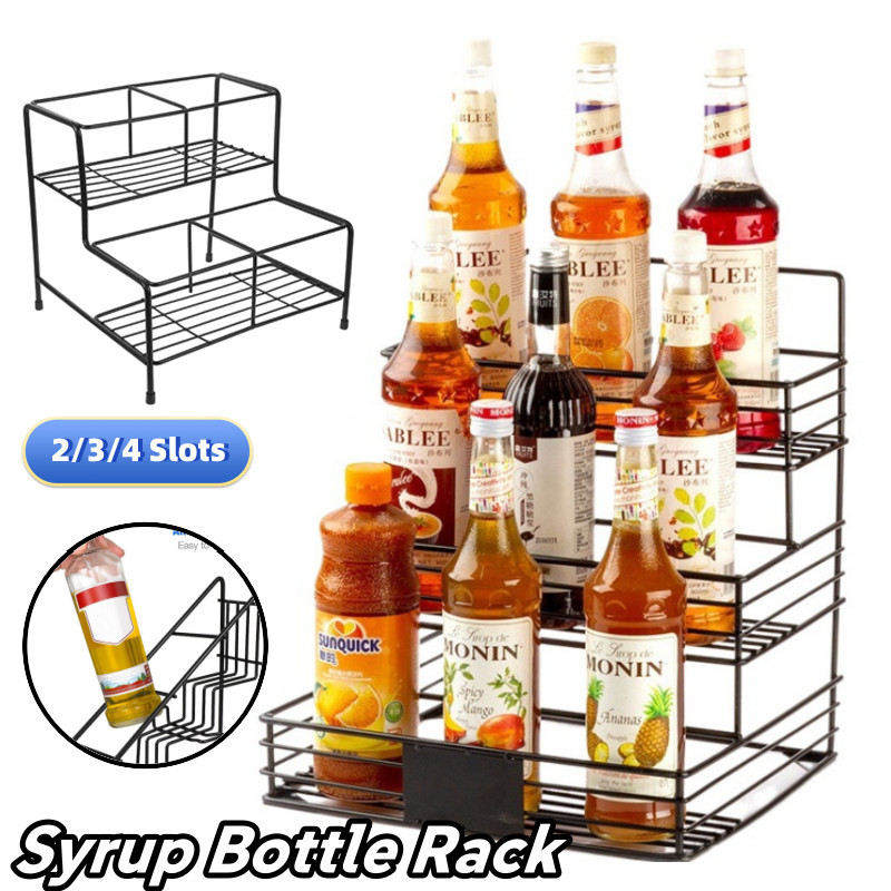Fructose Syrup Bottle Storage Rack Coffee Syrup Pump Compartment ...