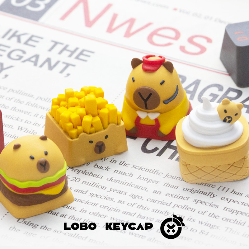 Capibara McDonald's Theme Cute Series Healing Resin Art Mechanical ...