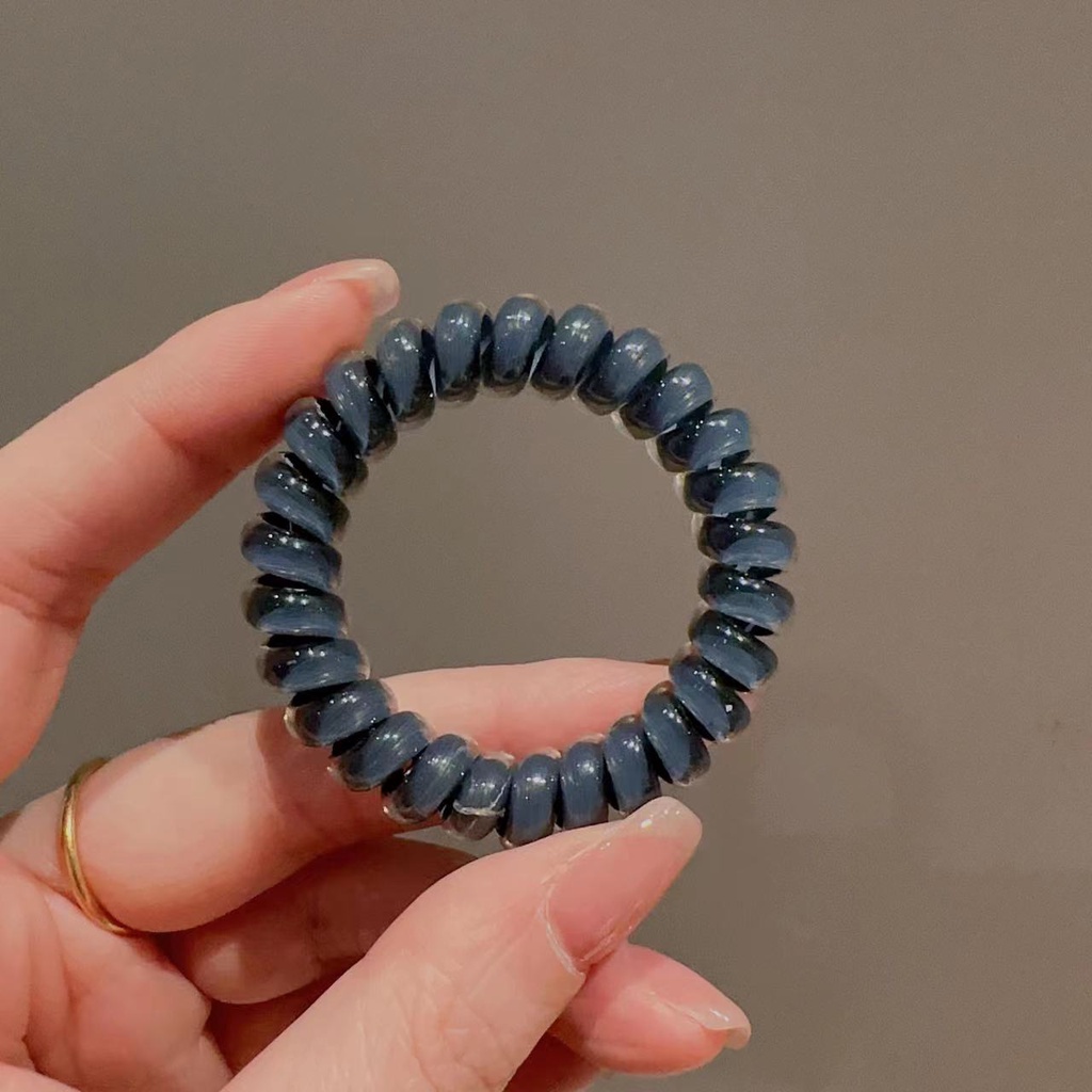 【Magpie】The new jelly color telephone cord hair ring high-end sense ...