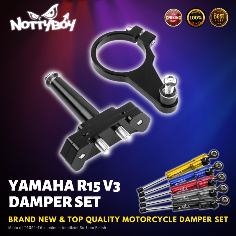 NottyBoy YAMAHA R15 V3 DAMPER SET Motorcycle Steering Damper Set