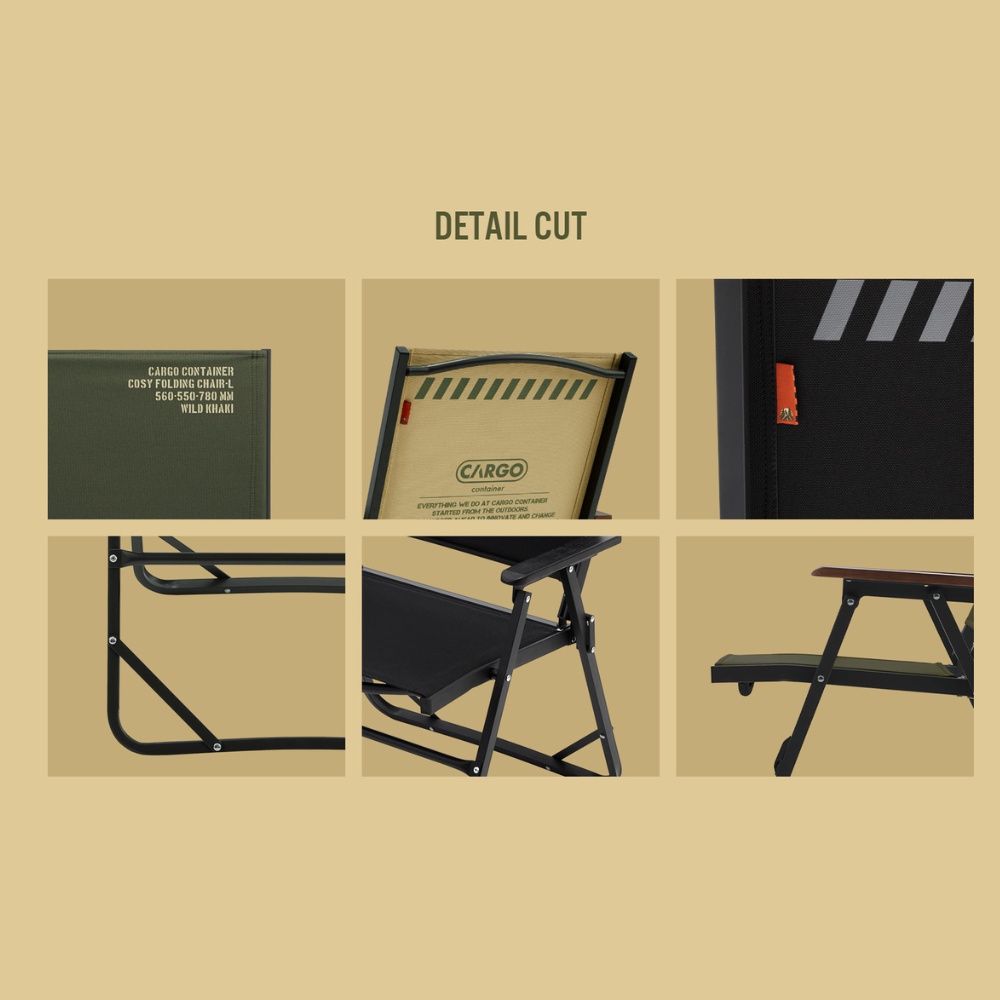 Cargo Container Cosy Folding Chair - Large 100kg Capacity Kerusi ...