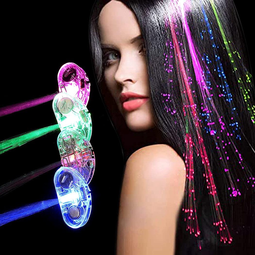 Glowing Hair Braid Christmas Decorations LED Headband Party Hairlights ...
