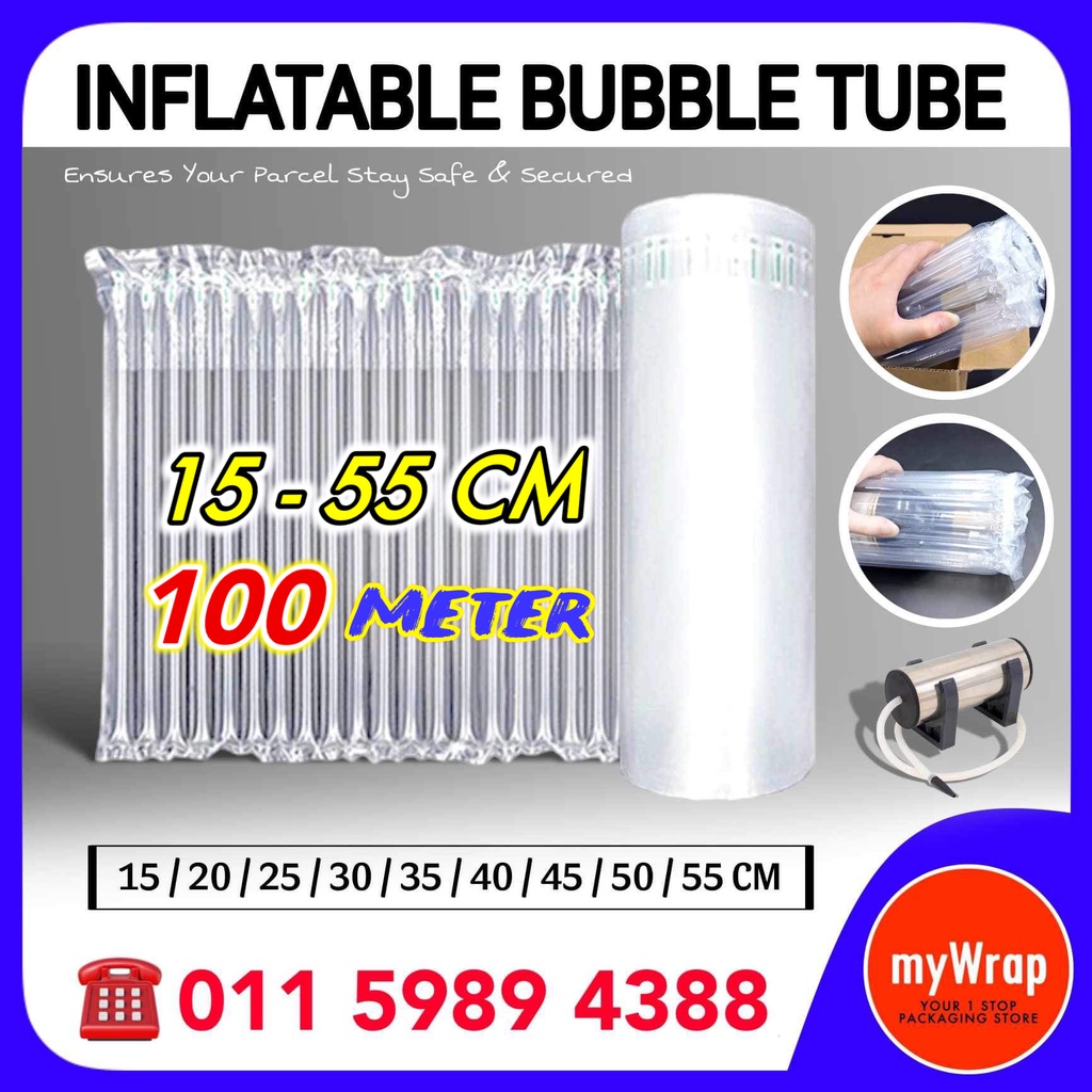 Inflatable Air Bubble Wrap 100m Bubble Wrap 55um Inflatable Bubble Wrap