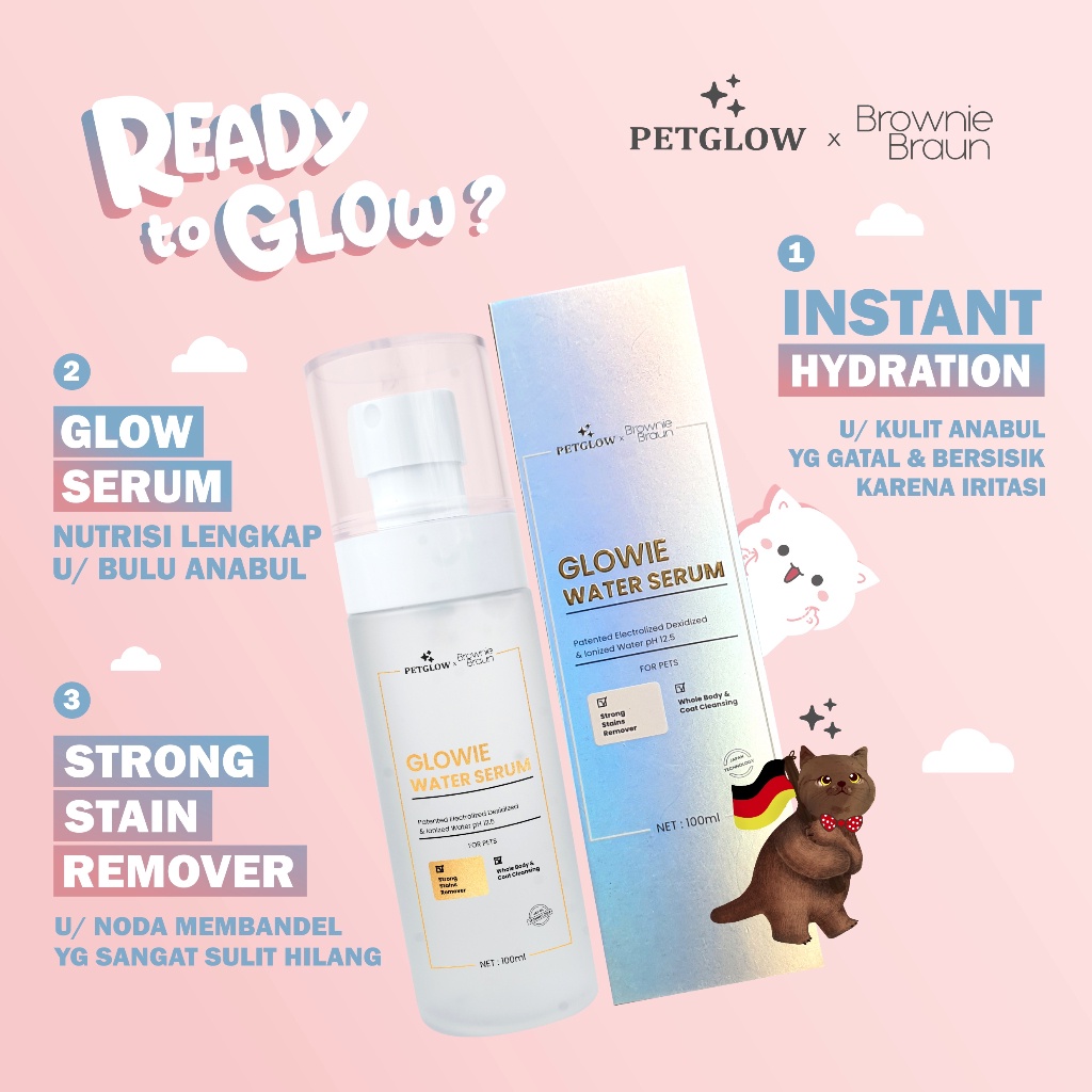 MATA Petglow Glowie Water Serum 100ml Strong Stain Remover Spray ...