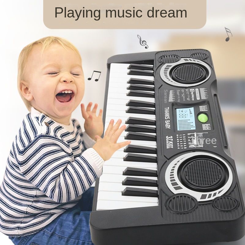 [Ready Stock] 37Key Children's Electronic Keyboard Toy with Microphone
