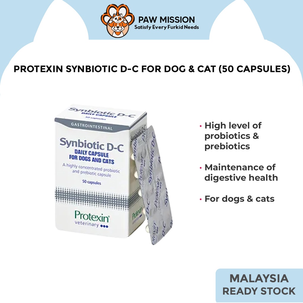 Protexin Synbiotic DC 50 Capsules for Dog & Cat High Probiotics and