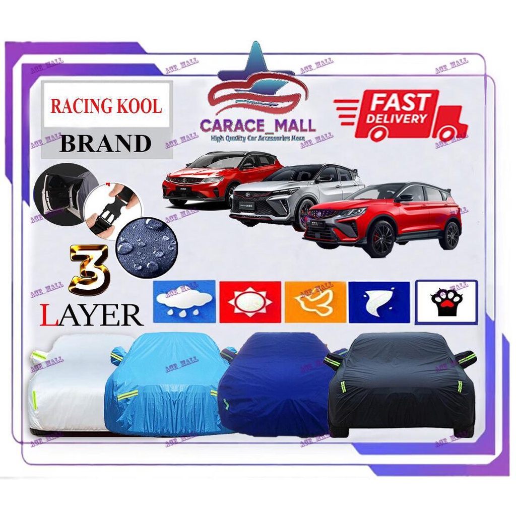 Proton X50 All Size Protection Car Cover Outdoor RACING KOOL Waterproof ...