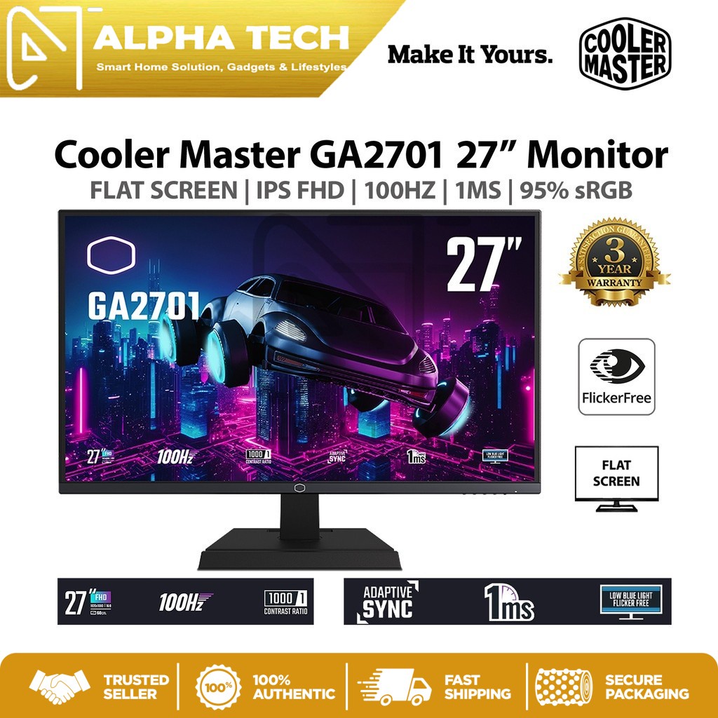 Cooler Master GA2701 Display Monitor (Full HD 1920x1080 | 1Ms MPRT ...