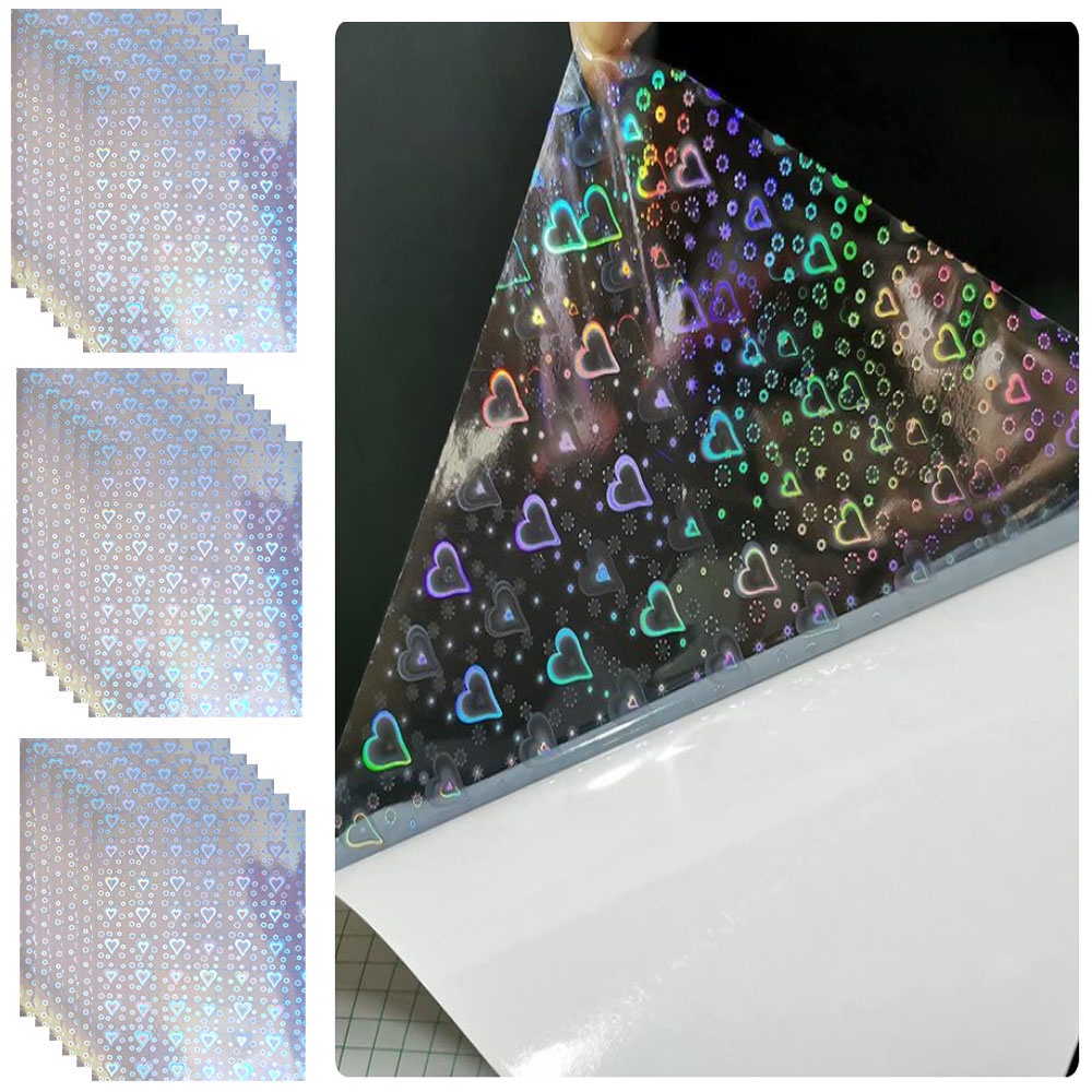 Vinyl Overlays For Windows Holographic Glitter Laser Self Adhesive