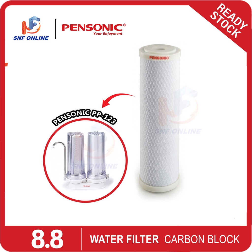 Pensonic Water Filter Cartridge Carbon Block Filter Penapis Air For PP ...