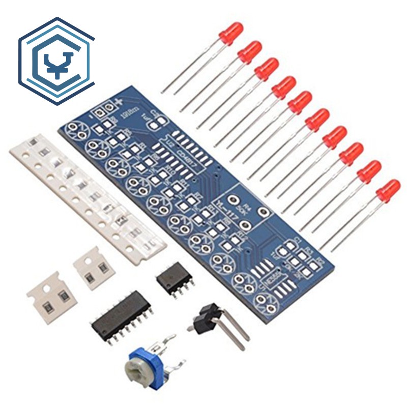 1PCS DIY kit 19683404372 Run LED Stream LED light NE555+CD4017 ...