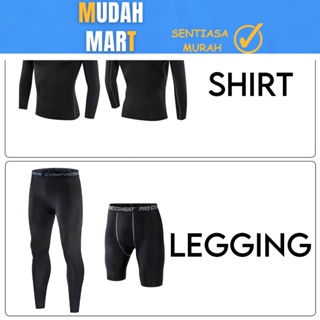 S - 3XL Unisex Gym Running Fitness Adult Tight Sport Shirt Long Sleeve  Inner Compression Wear Baju Sukan Lengan Panjang