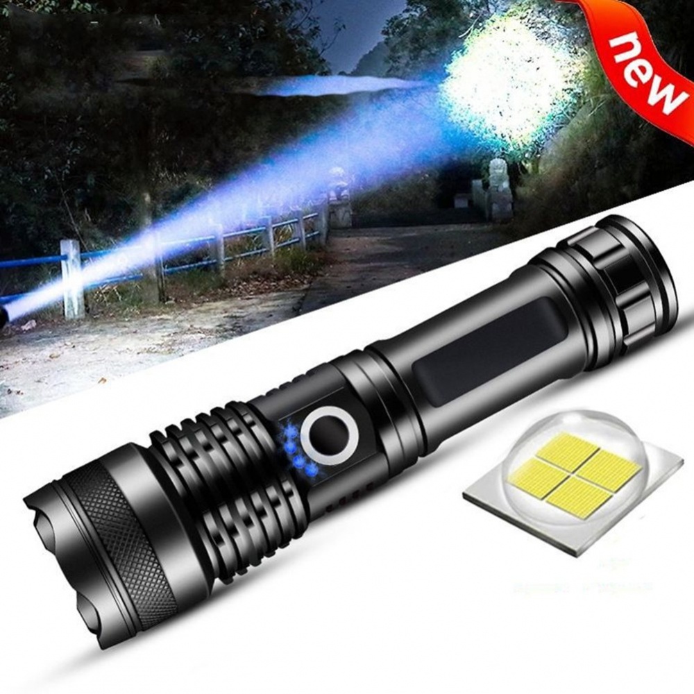 Powerful Super Bright P50 Led Flashlight UCB Rechargeable Torch ...