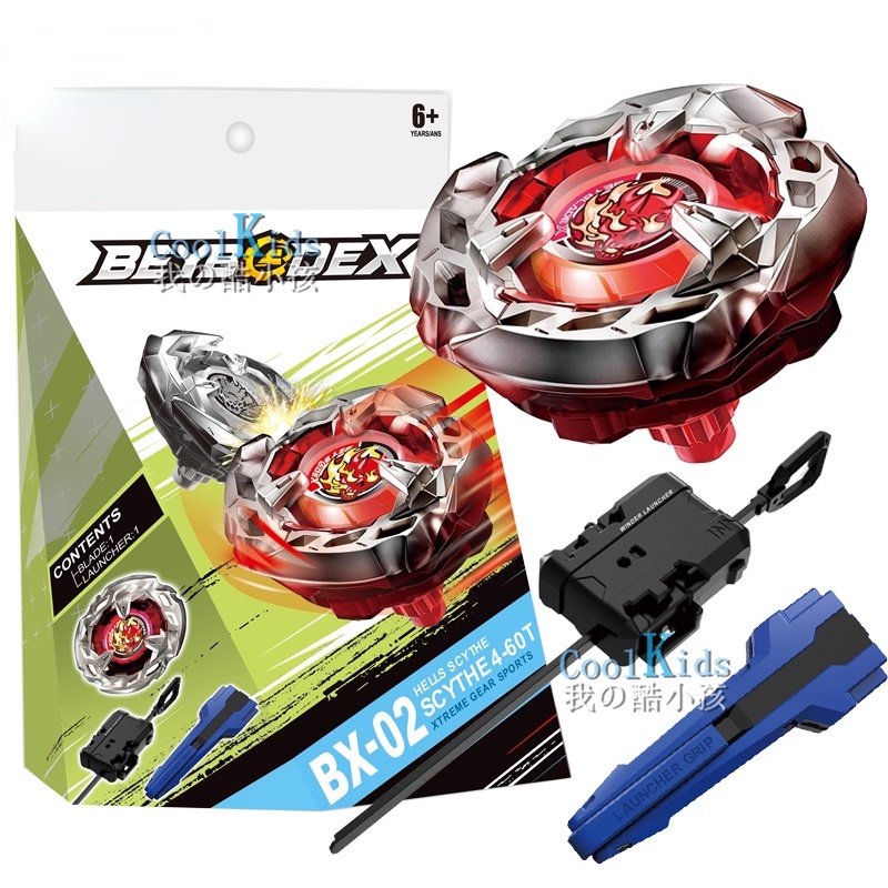 Beyblade X BX-02 Hells Scythe 4-60T Beyblade Xtreme with Launcher Grip ...