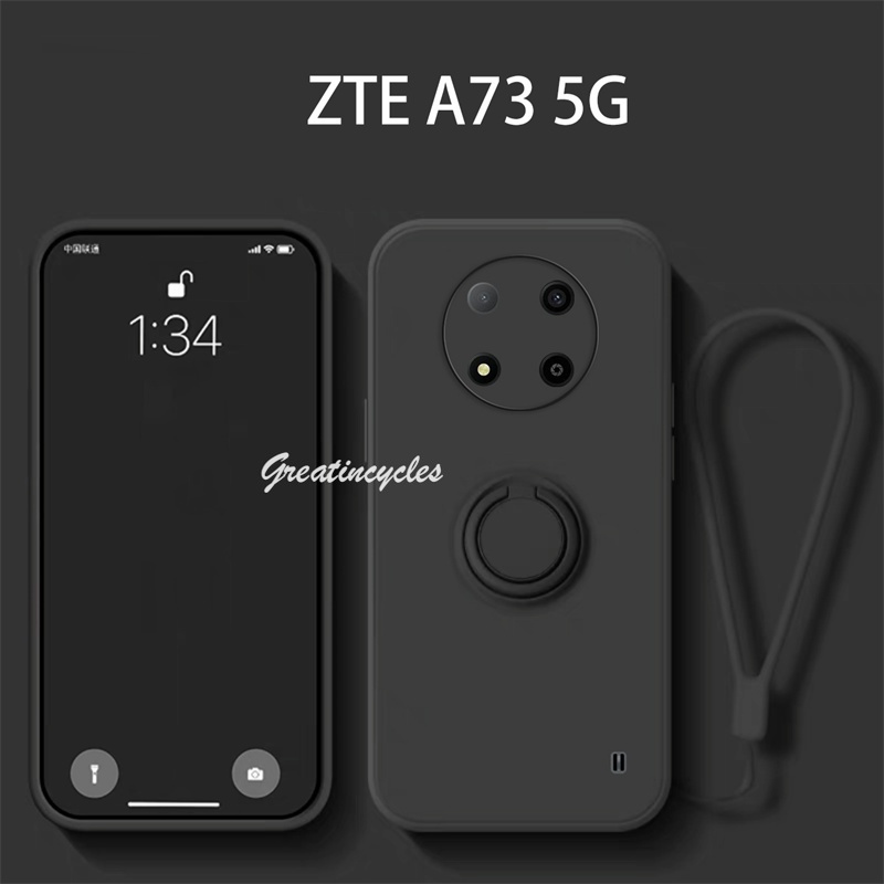 EASSGU Custodia per ZTE Blade A73 5G (6.52 Inches) Flip Folio Cover Magnetica per Telefono in Pelle con 3 Slot per Schede 1 Portafoglio, Case - Blu